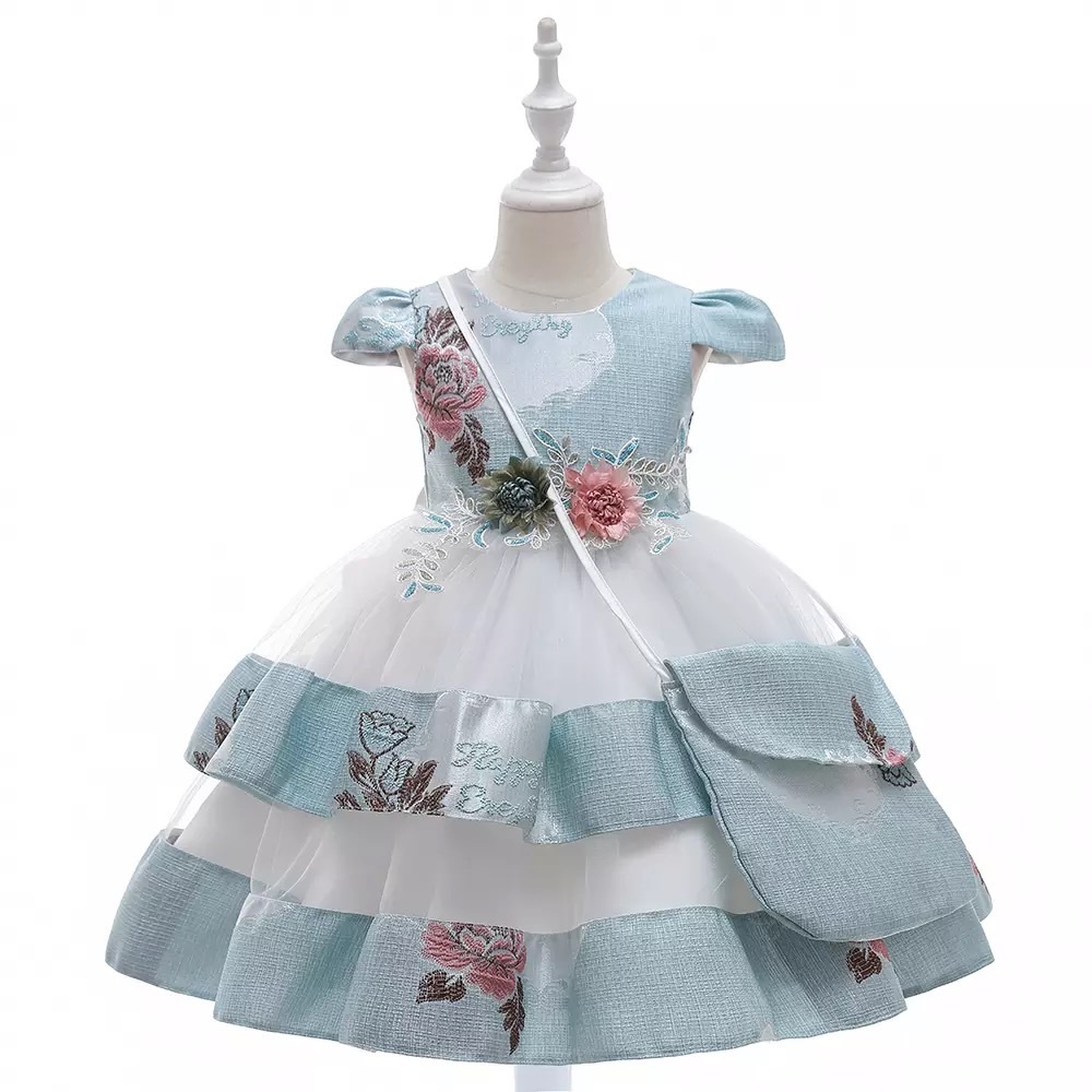 Fancy Embroidered Flower wedding birthday dress - Picture 1 of 7